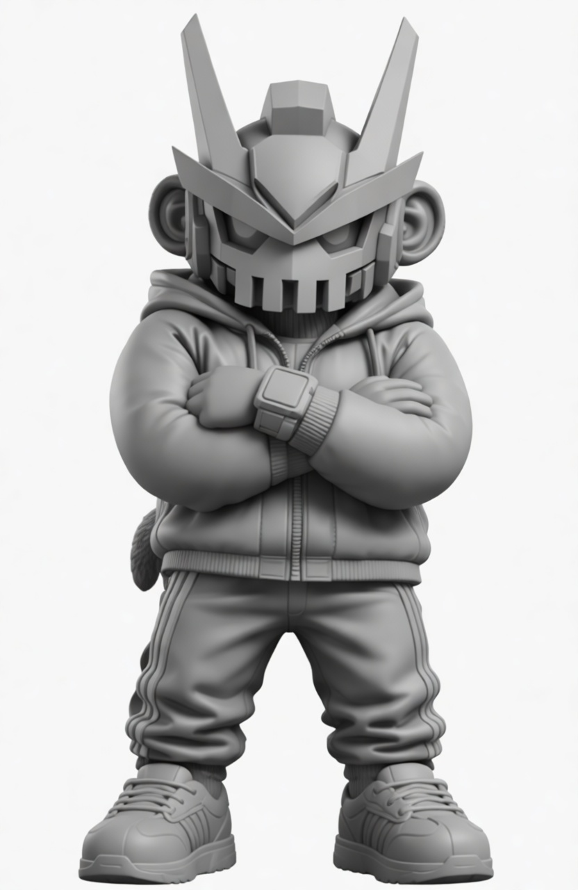 Anime Robot Hoodie Figurine free 3D printable STL