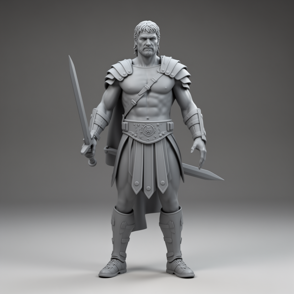 Maximus Gladiator Figurine free 3D printable STL