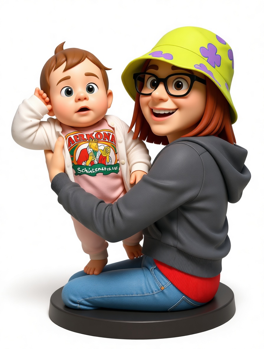 Mother and Baby Figurine free 3D printable STL