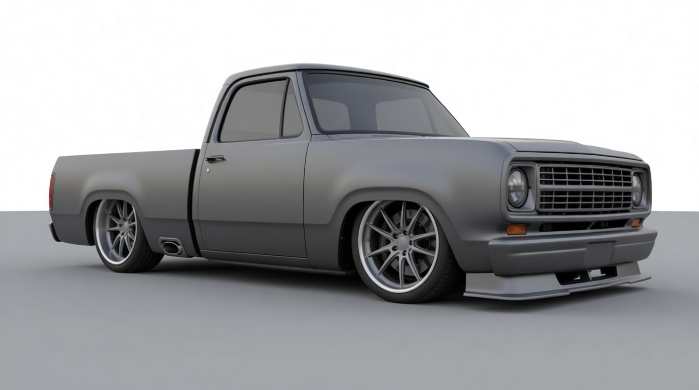 Dodge D-Series Truck Model free 3D printable STL