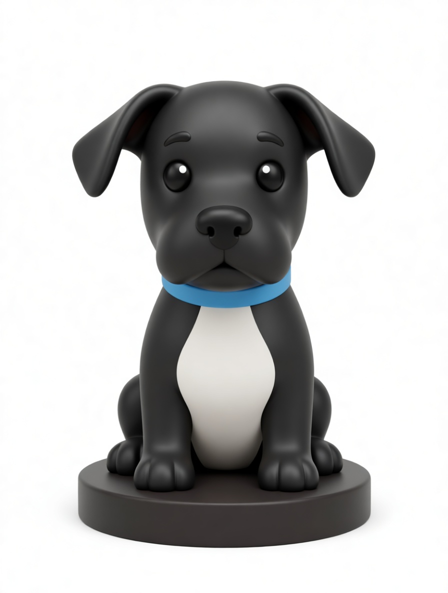 Pitbull Puppy Figurine free 3D printable STL