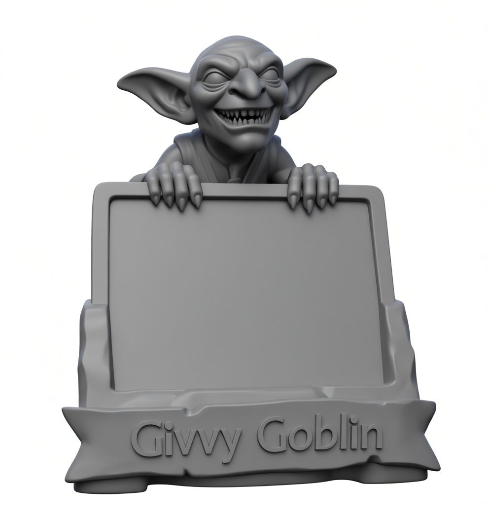 Givvy Goblin Figurine free 3D printable STL