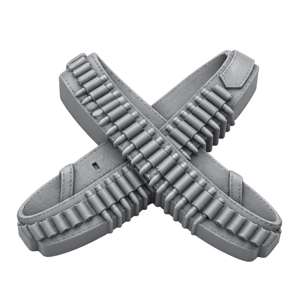 Bullet Belt Model free 3D printable STL