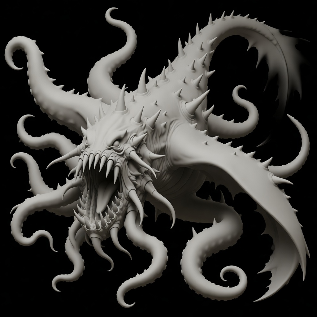 Eldritch Sea Monster Model free 3D printable STL