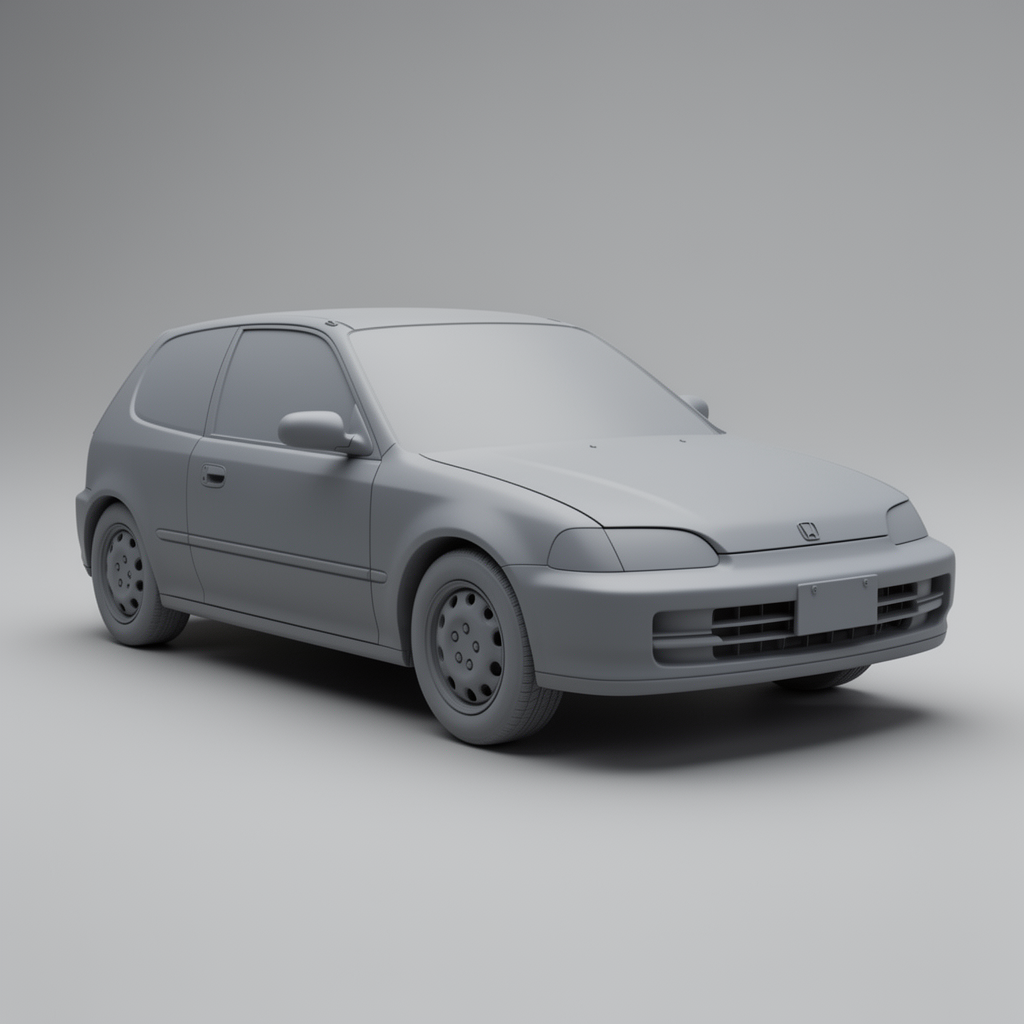 1993 Honda Civic Hatchback Model free 3D printable STL