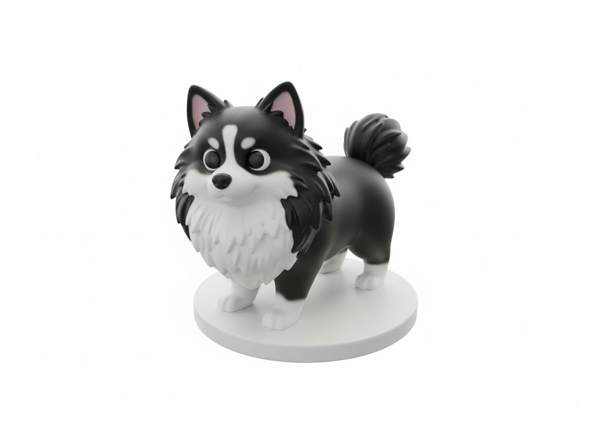 Pomeranian Dog Figurine free 3D printable STL