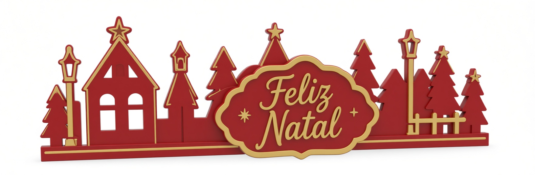 Feliz Natal Sign free 3D printable STL