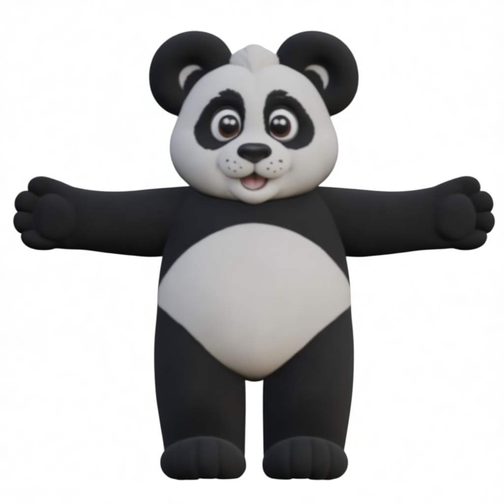 Cute Panda Figurine free 3D printable STL