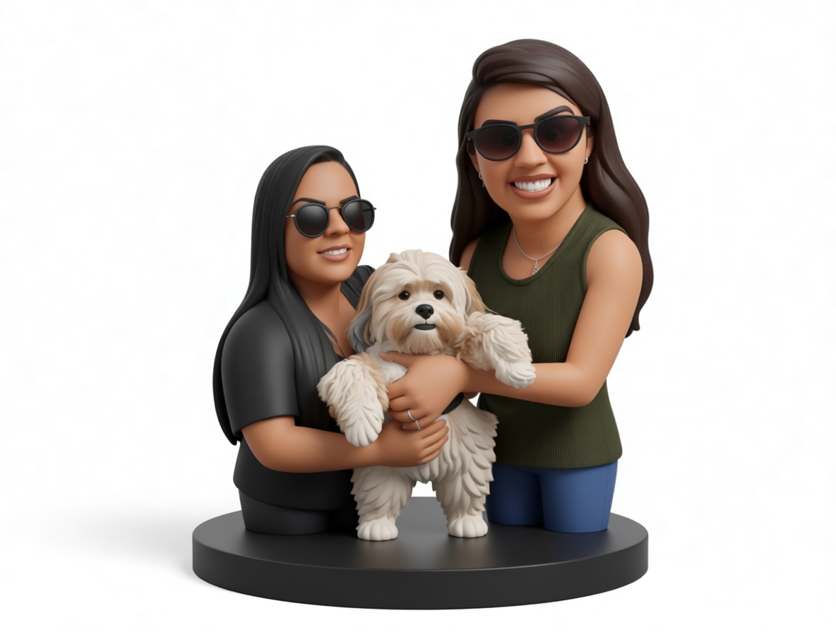 Two Women with Havanese Figurine free 3D printable STL