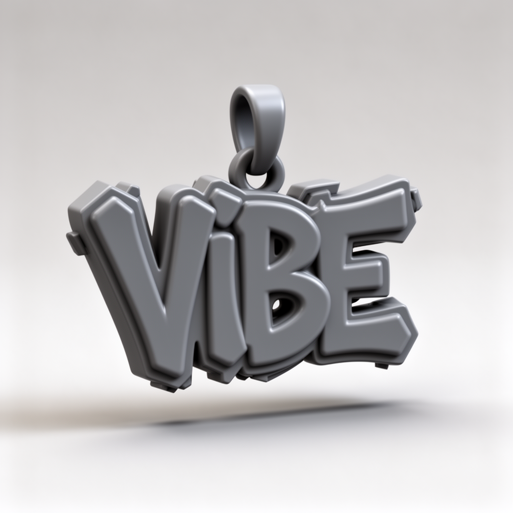 VIBE Graffiti Pendant free 3D printable STL