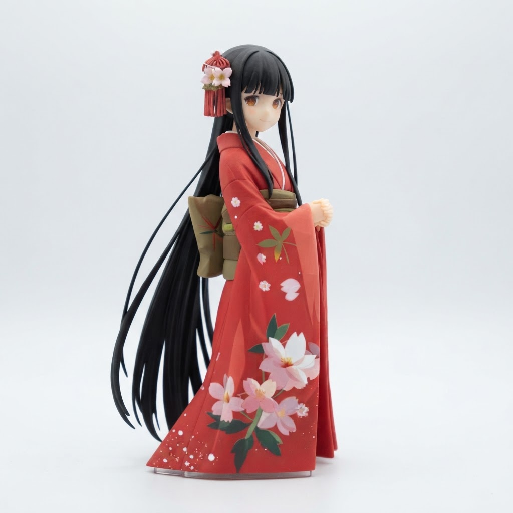Anime Girl Kimono Figurine free 3D printable STL