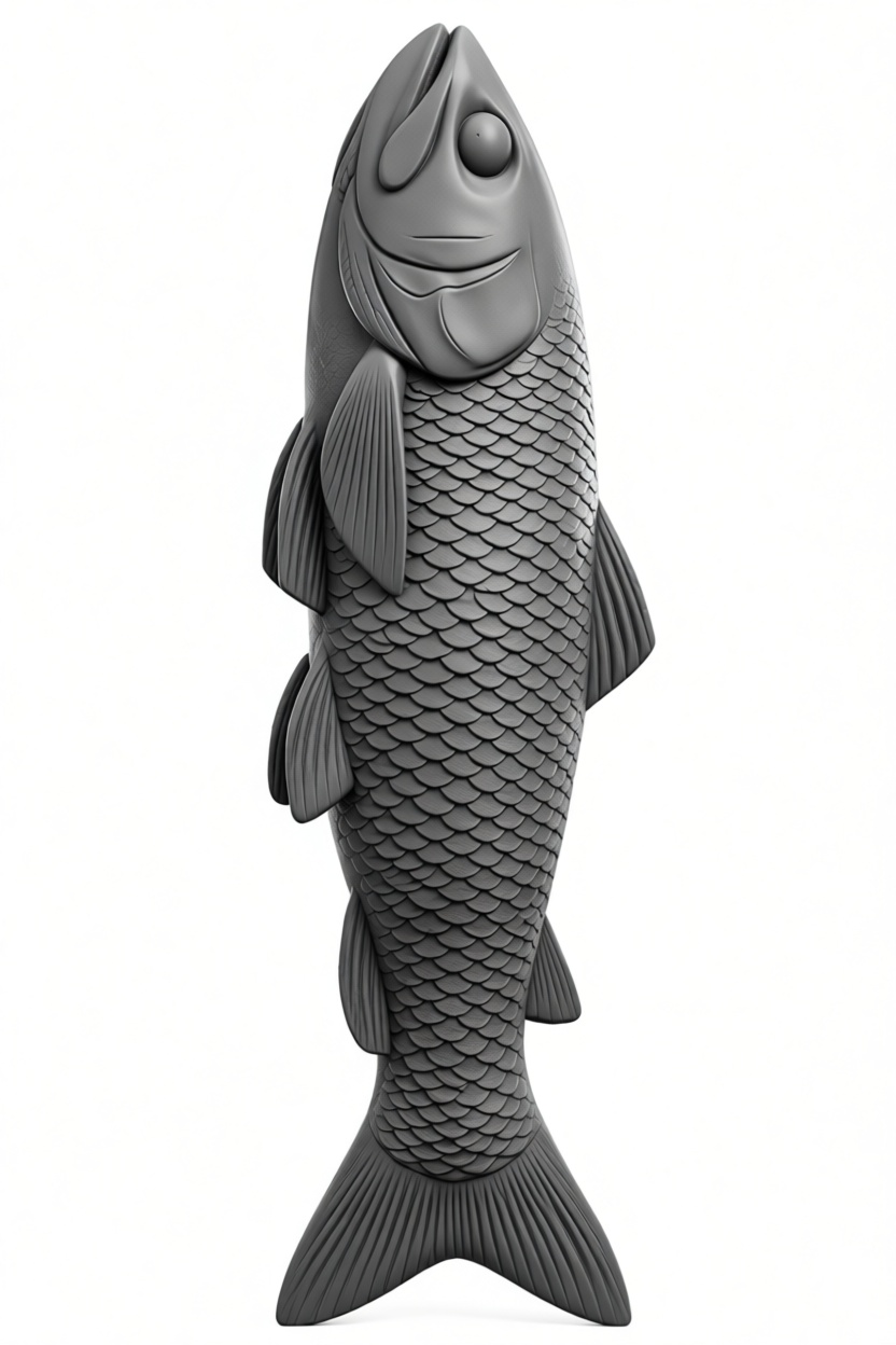Koi Fish Sculpture free 3D printable STL