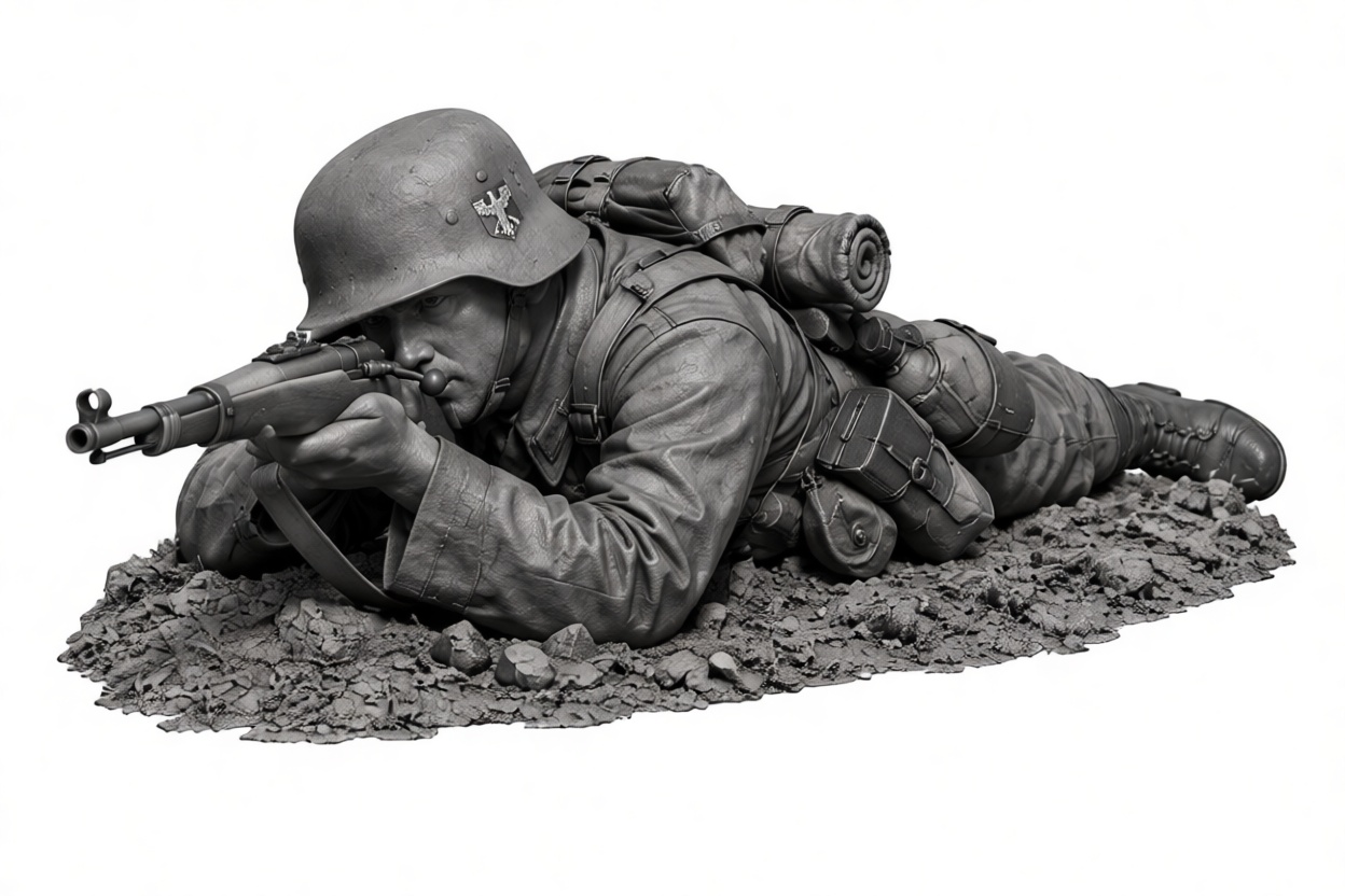 German Soldier Figurine free 3D printable STL