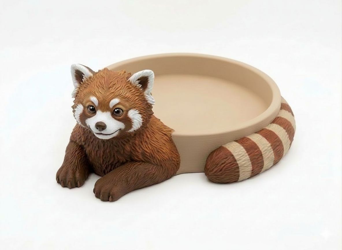 Red Panda Planter free 3D printable STL