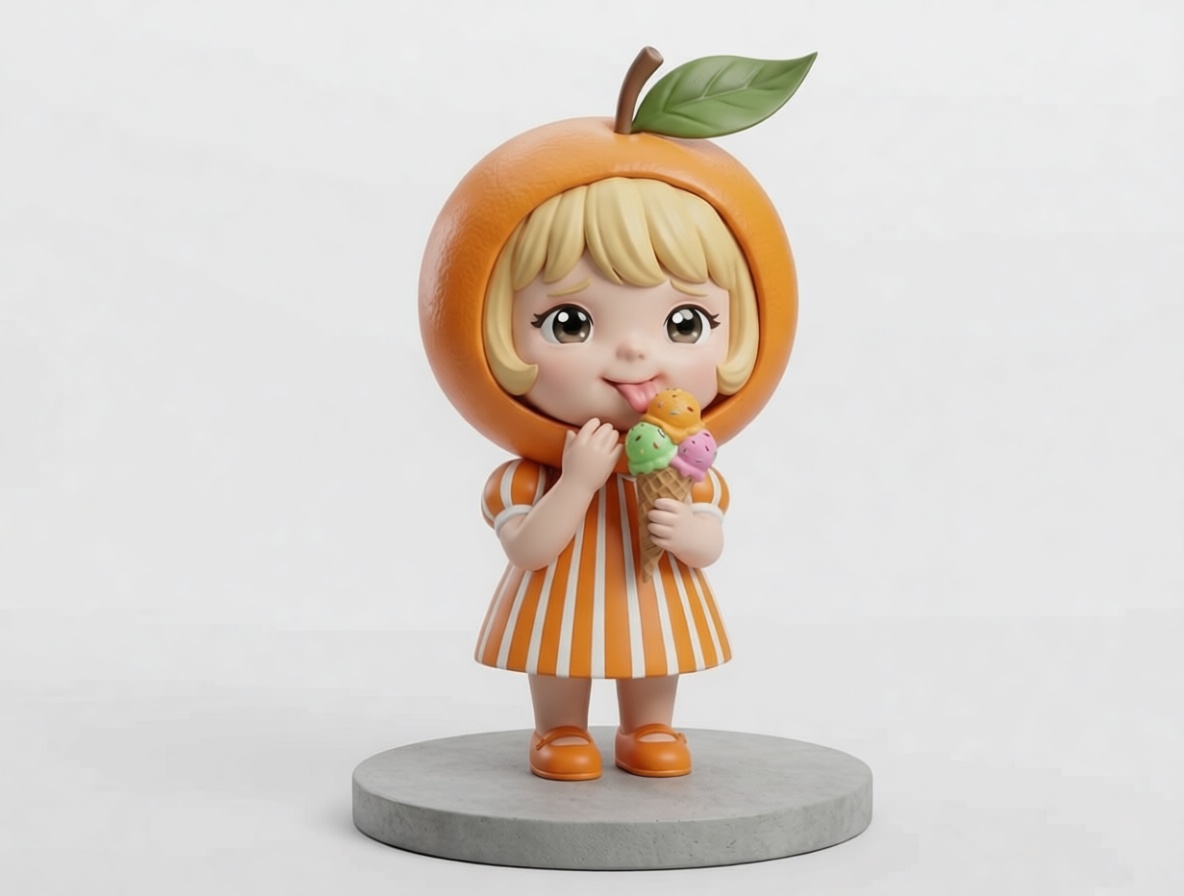 Orange Girl Figurine free 3D printable STL