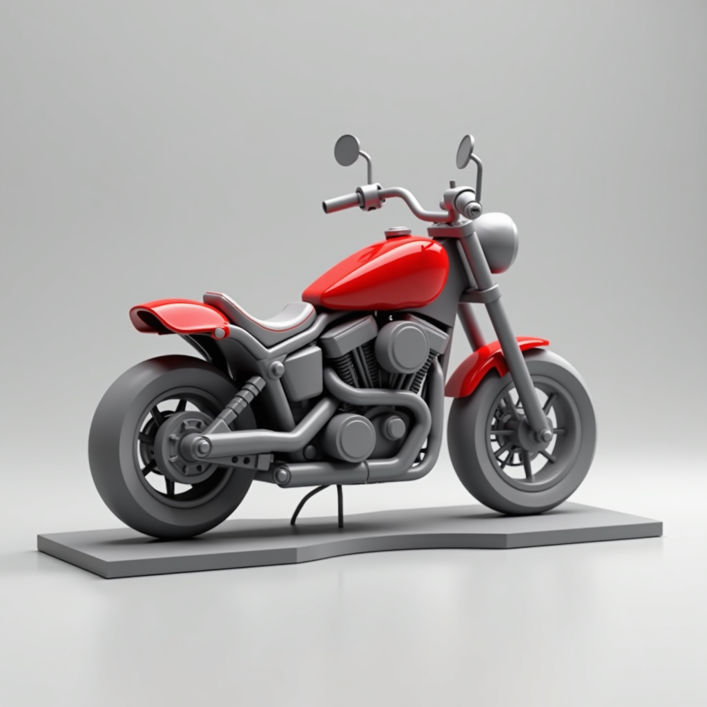 Bold Red Harley Sportster free 3D printable STL