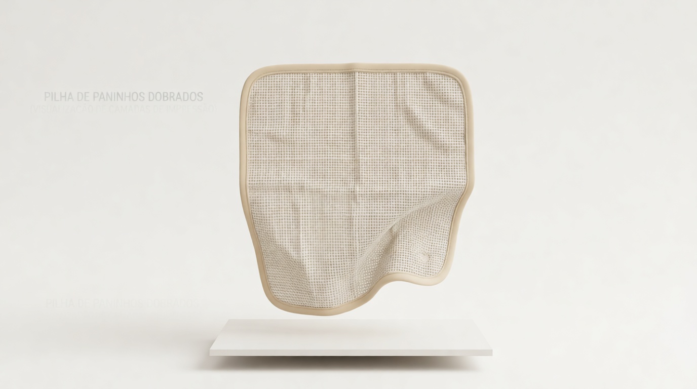 Folded Cloth Napkin Model free 3D printable STL