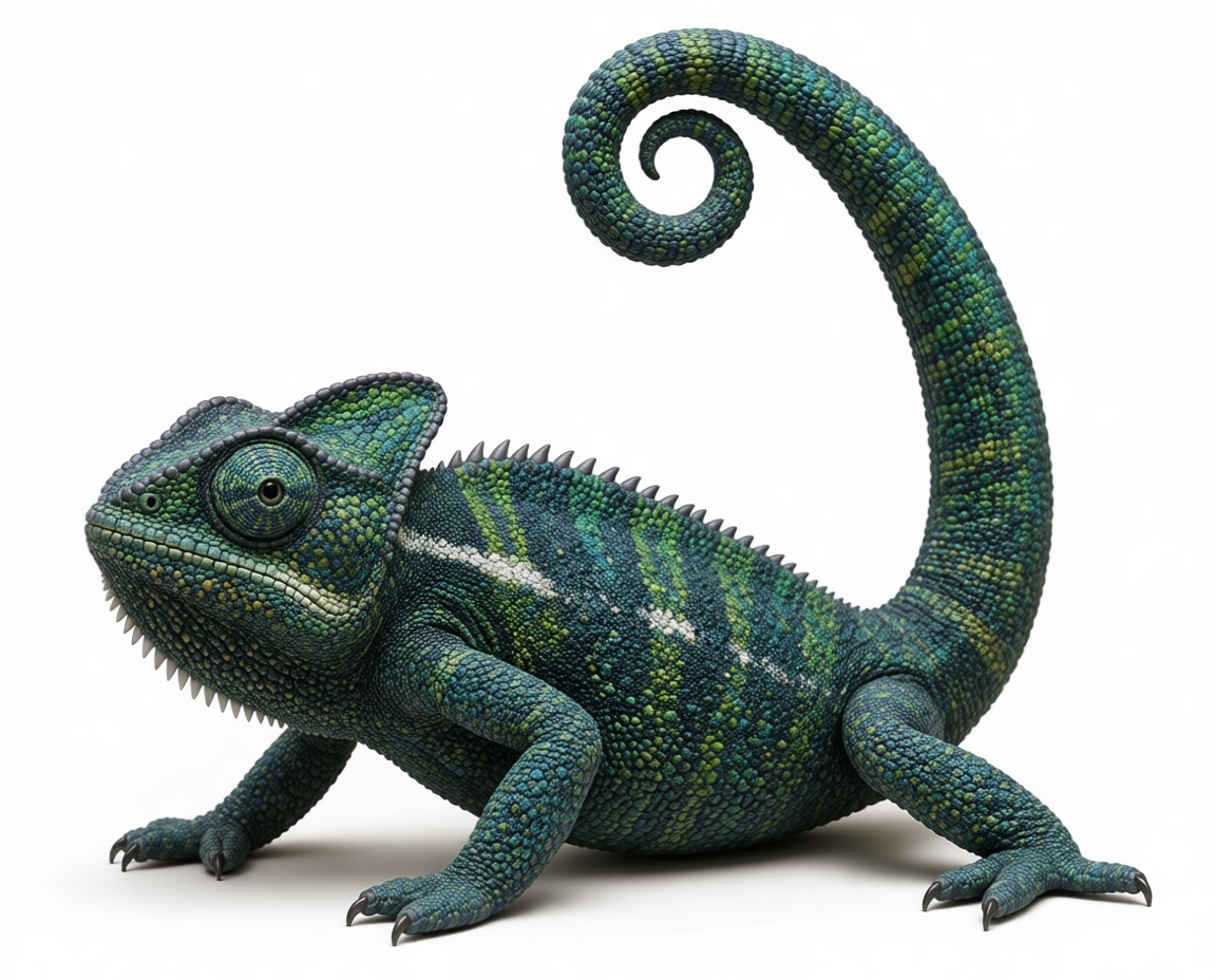 Veiled Chameleon Figurine free 3D printable STL