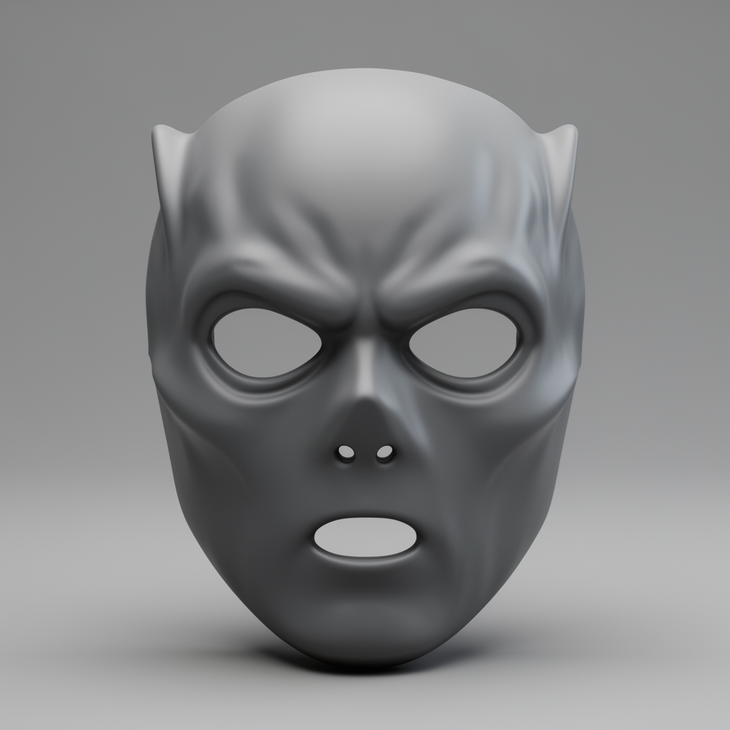 Hollow-Eyed Monster Mask free 3D printable STL
