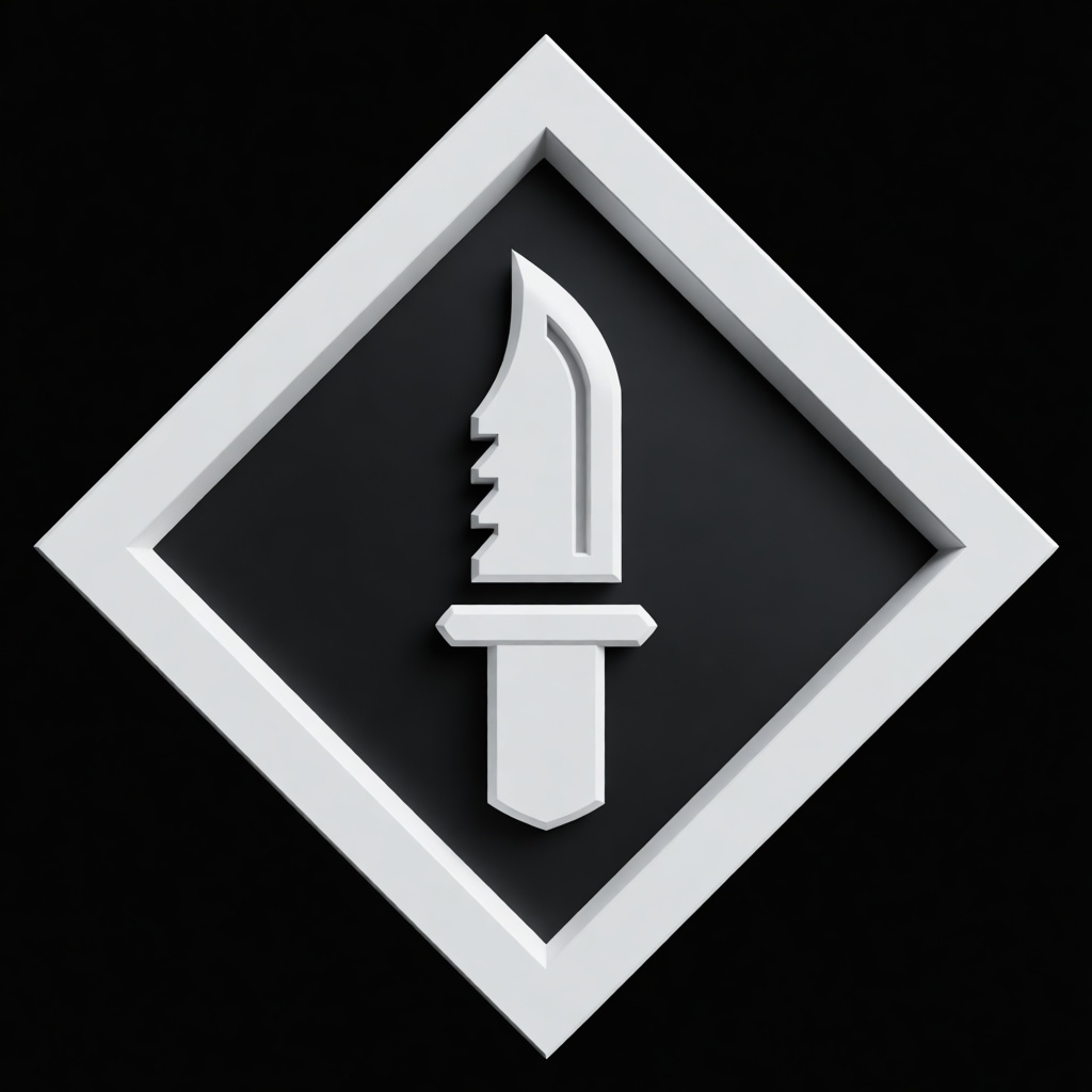 Tactical Knife Emblem free 3D printable STL
