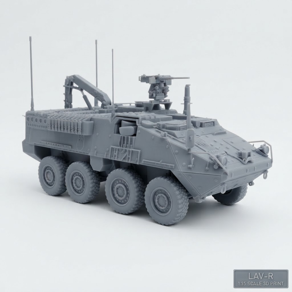 LAV-R Armored Vehicle Model free 3D printable STL