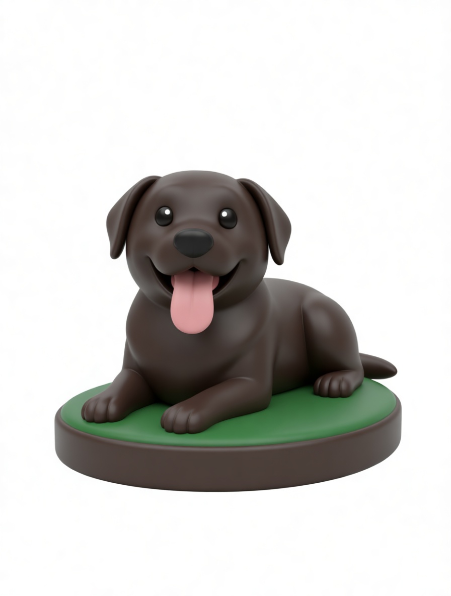 Chocolate Labrador Figurine free 3D printable STL
