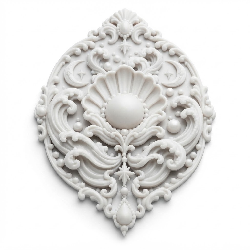 Baroque Decorative Medallion free 3D printable STL