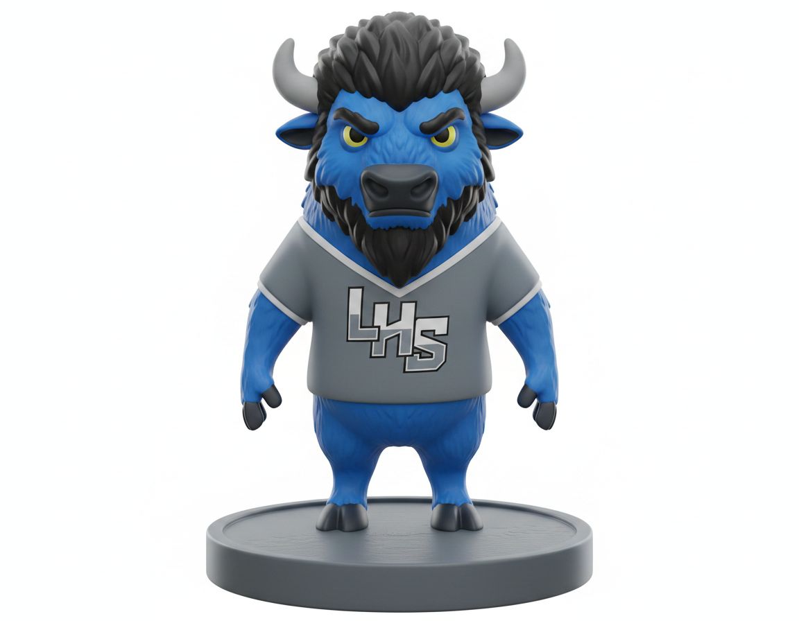 Blue Buffalo Mascot Figurine free 3D printable STL