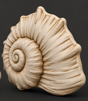 Ammonite Fossil Sculpture free 3D printable STL