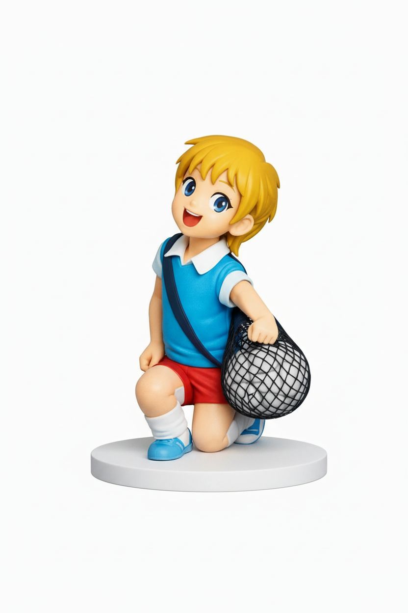 Kneeling Kid Figure free 3D printable STL