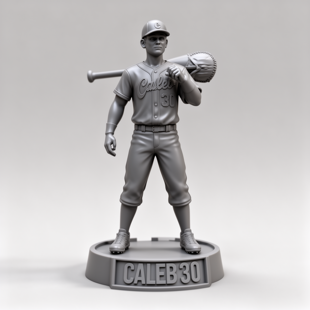Caleb #30 Baseball Statue free 3D printable STL