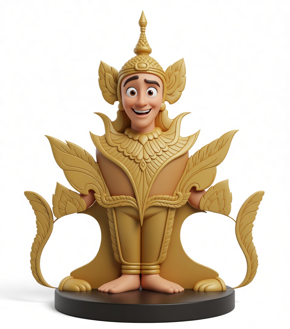 Thai Khon Mask Spirit Figurine free 3D printable STL