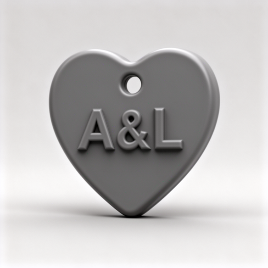 Heart Shape Tag free 3D printable STL