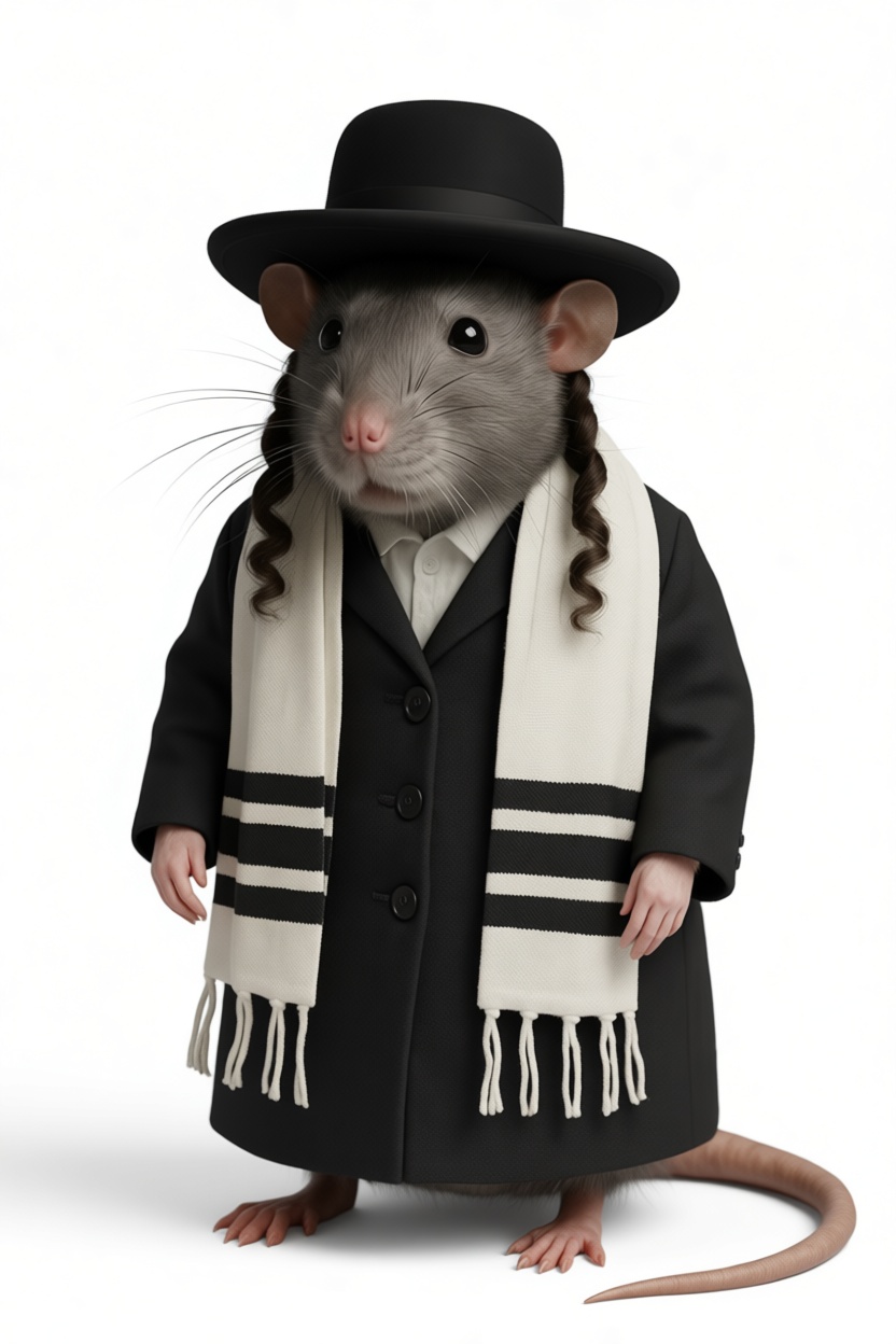 Hasidic Rat Figurine free 3D printable STL