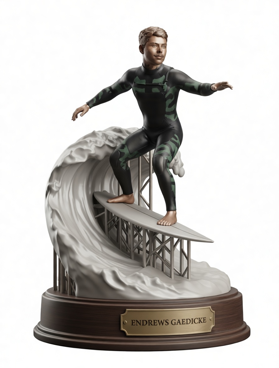Surfer Endrews Gaedicke Figurine free 3D printable STL