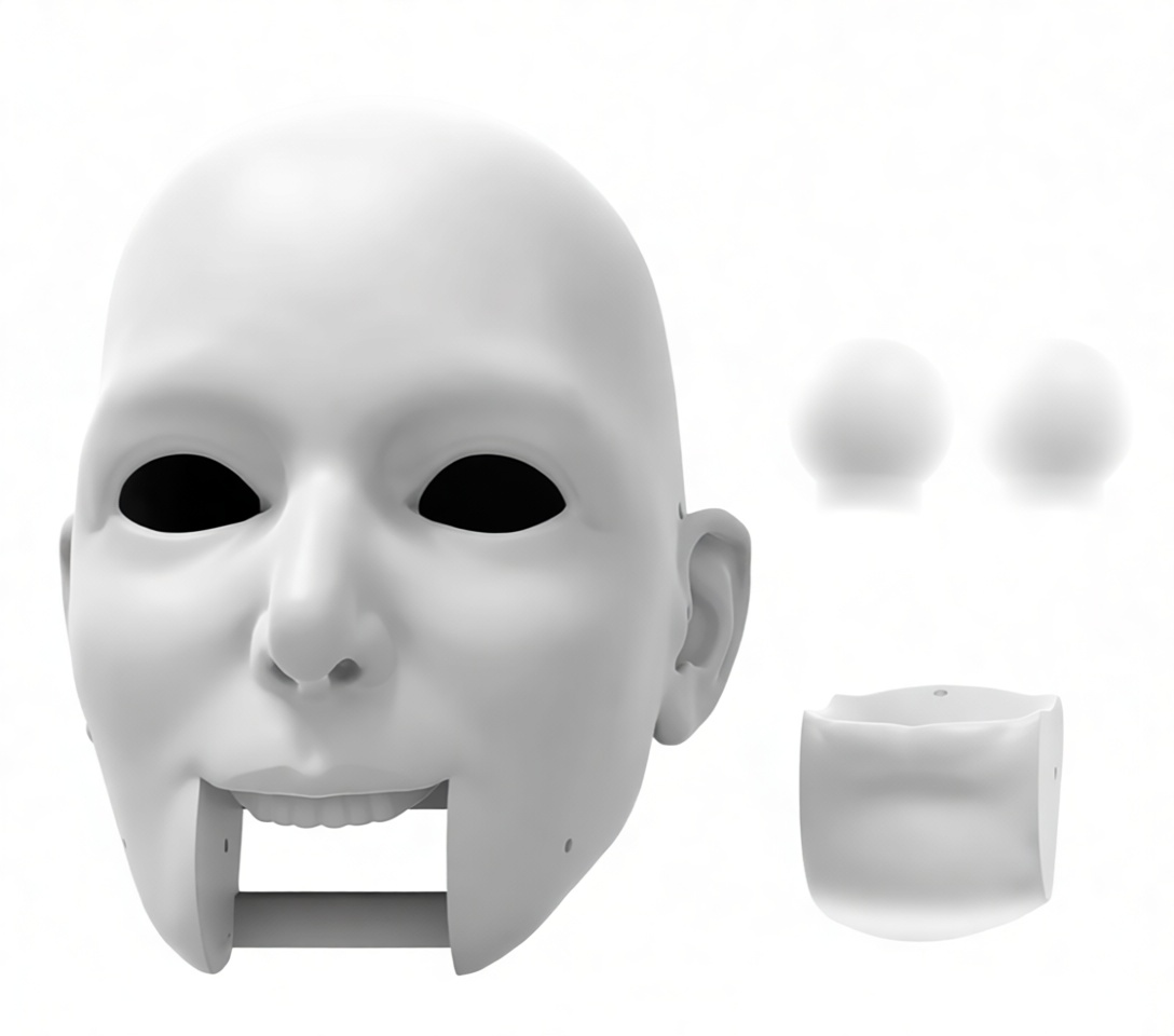 Humanoid Robot Head Model free 3D printable STL