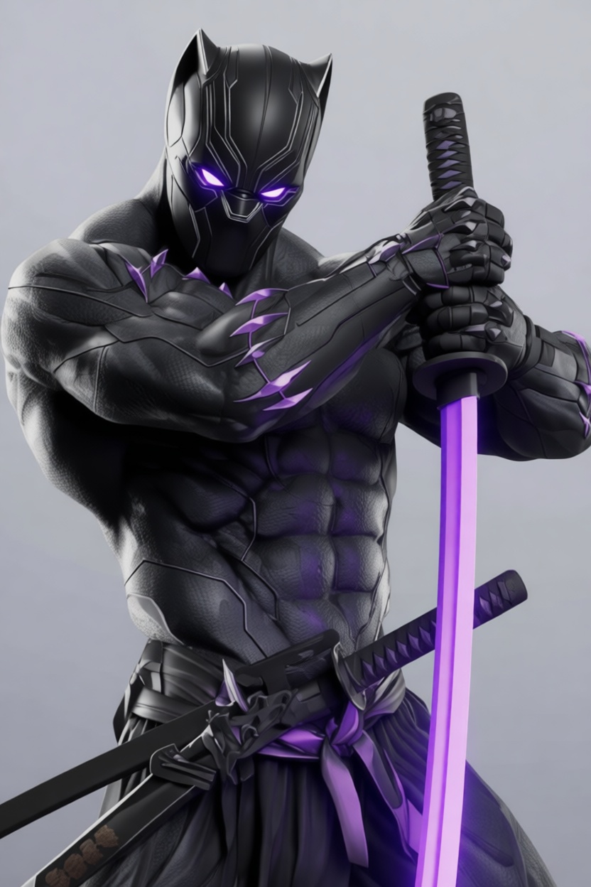 Black Panther Katana Figurine free 3D printable STL