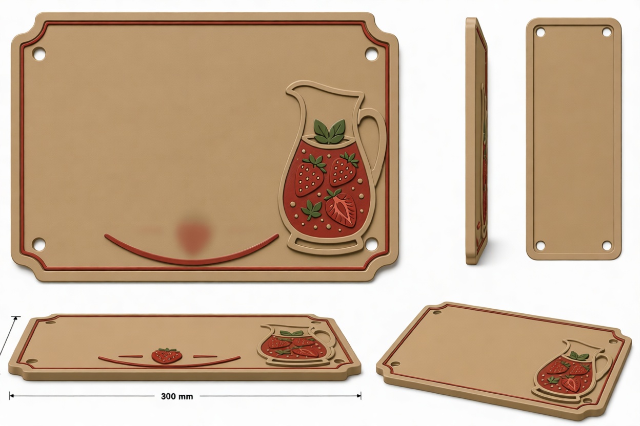 Strawberry Pitcher Wall Sign free 3D printable STL