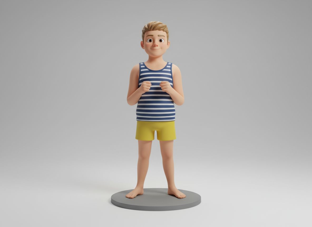Stylish Cartoon Boy free 3D printable STL