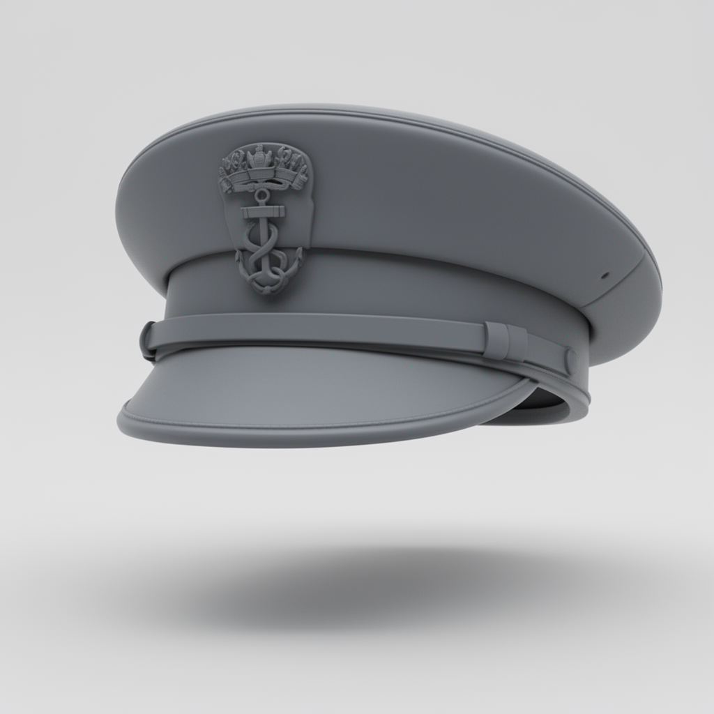 Navy Officer Cap Figurine free 3D printable STL
