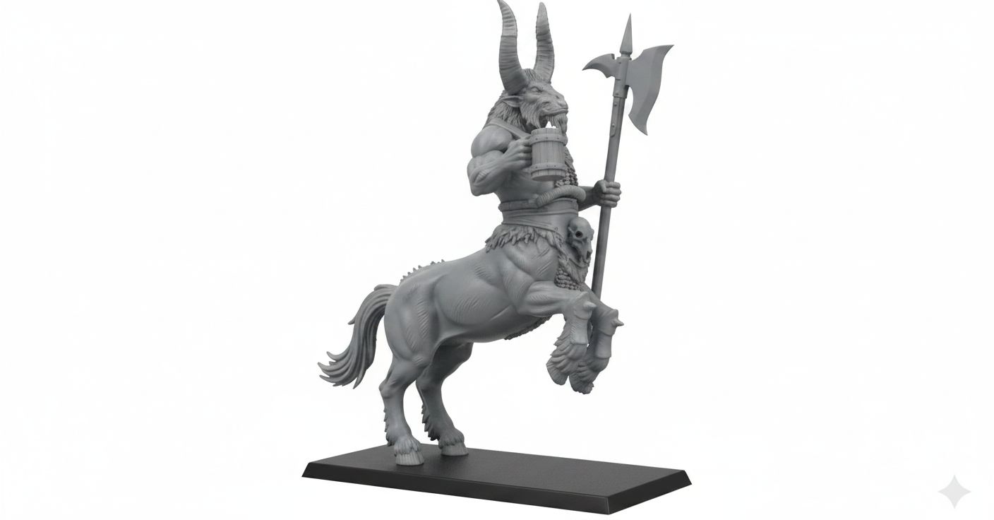 Satyr Warrior Miniature free 3D printable STL