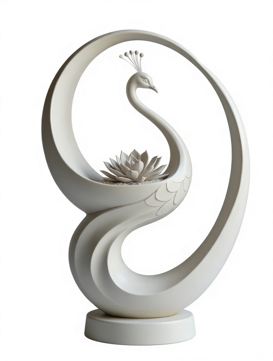 Elegant Peacock Sculpture free 3D printable STL