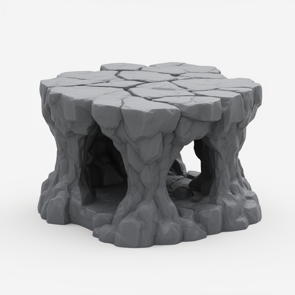 Rocky Cave Platform free 3D printable STL