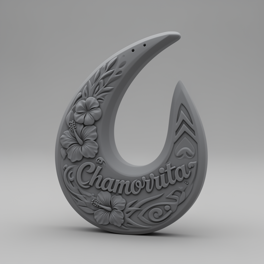 Polynesian Hook Sculpture free 3D printable STL