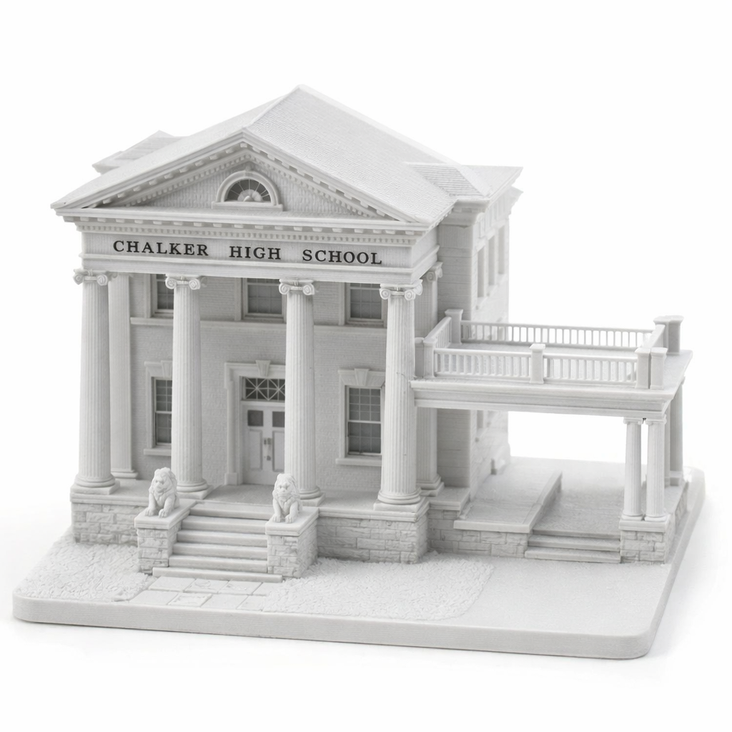 Chalker High School Model free 3D printable STL