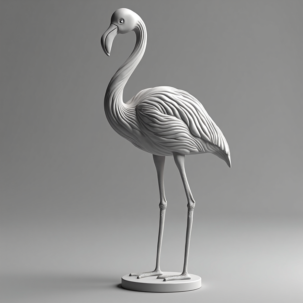 Pink Flamingo Figurine free 3D printable STL