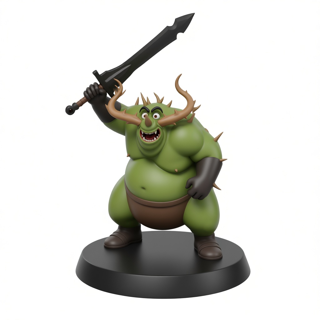 Troll Warlord Figurine free 3D printable STL