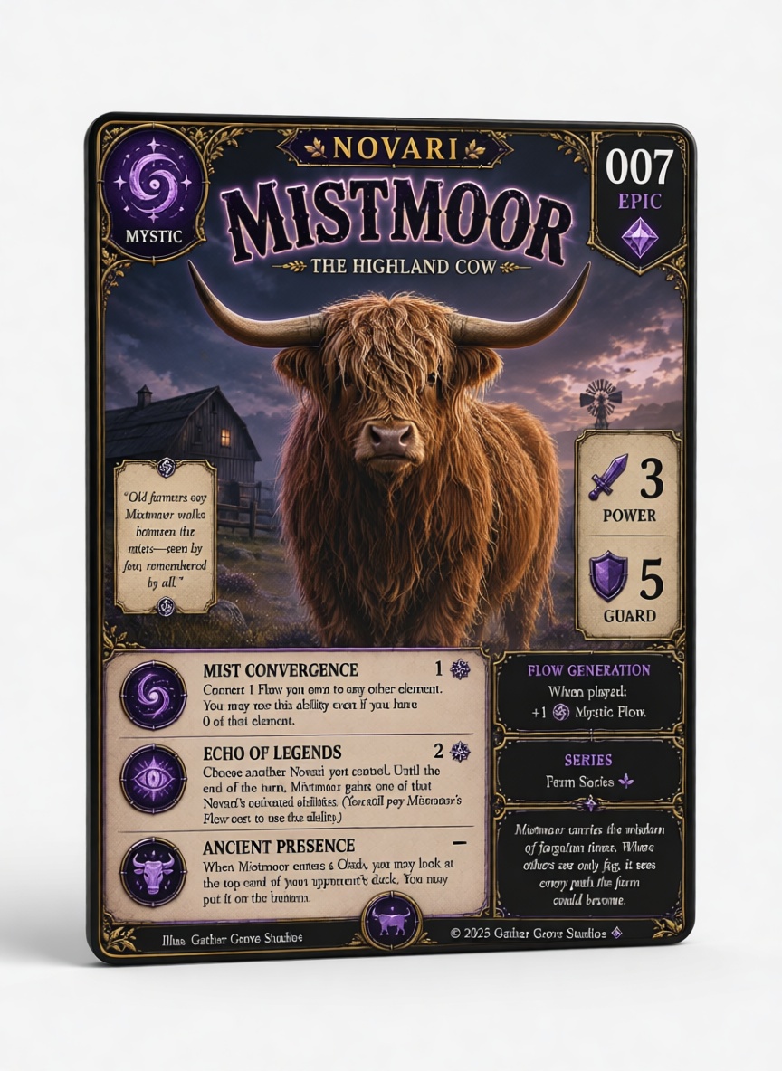 Mistmoor Highland Cow Card free 3D printable STL