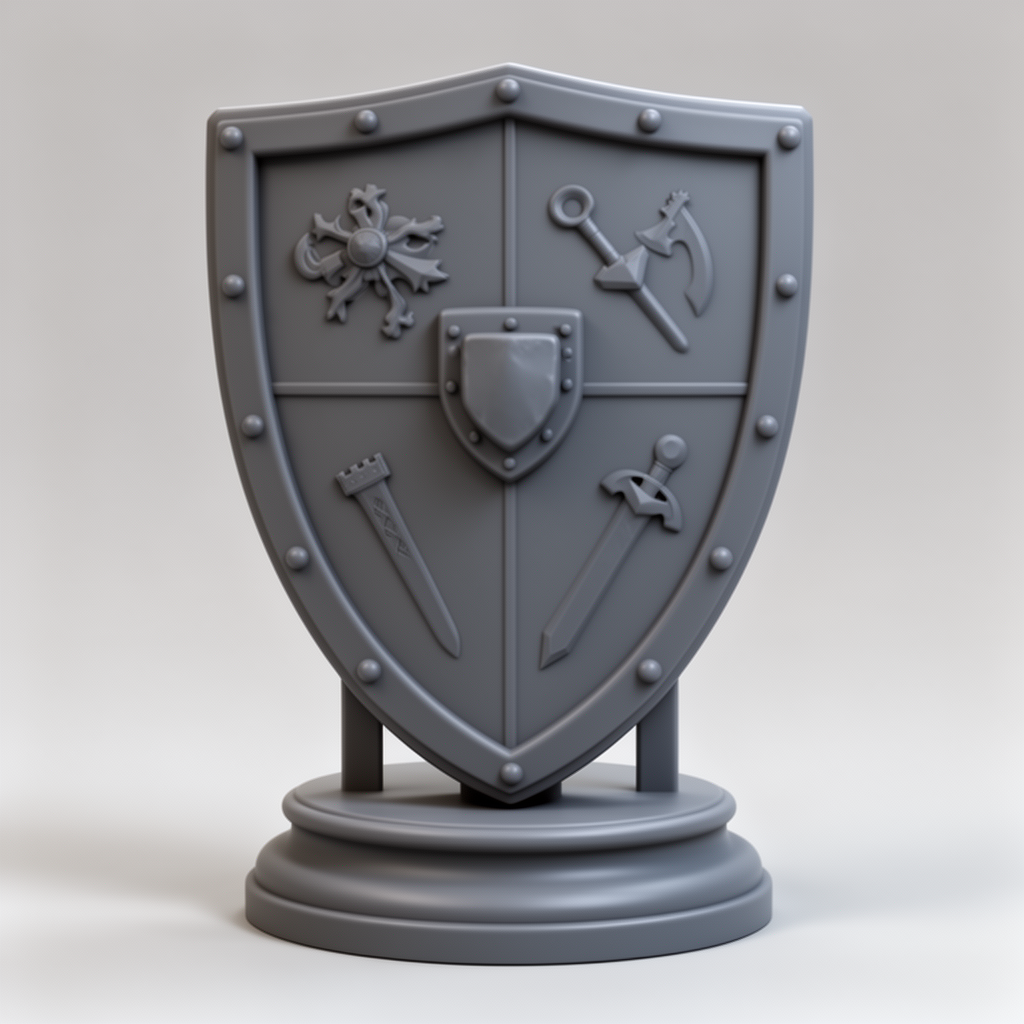 Medieval Shield Model free 3D printable STL