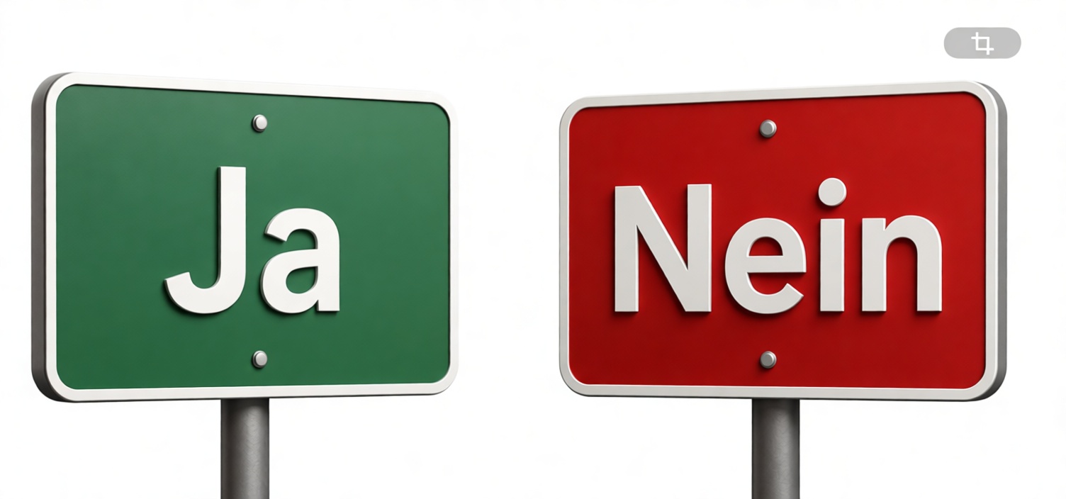Ja Nein Road Signs free 3D printable STL